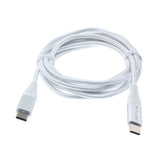6ft USB-C to Type-C PD Cable Charger Cord - Braided - White - Fonus R19