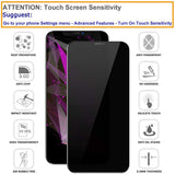 3 Pack Privacy Screen Protector. Tempered Glass Curved Anti-Spy Anti-Peep 3D Edge - ZD3G28