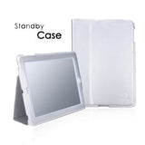 Silver PU Leather Slim Flip Case