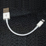 Extra Short USB to Lightning Cable Charger Cord - White - P16