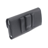 Leather Case Belt Clip Holster Cover - LCASE57 - Black - Fonus D06