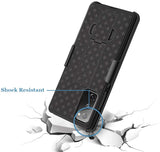 Belt Clip Case and 3 Pack Privacy Screen Protector Swivel Holster Tempered Glass Anti-Spy Kickstand Cover - ZDA83+3T50