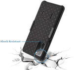 Belt Clip Case and 3 Pack Screen Protector Swivel Holster Tempered Glass Matte Kickstand Cover Anti-Fingerprint - ZDA83+3F65