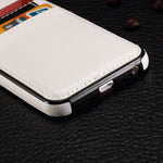 Leather Case Luxury Wallet Cover Credit Card ID Slot Stand - White - Selna N21