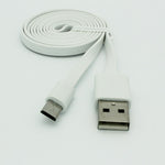 3ft Micro USB Cable Charger Cord - Flat - White - Fonus F28