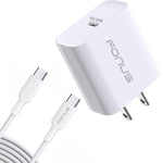 20W PD Fast Home Charger Type-C 6ft Long Cable Quick Power Adapter - ZDA77