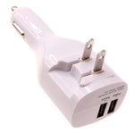 2-in-1 Car Home Charger 6ft Long USB-C Cable TYPE-C Cord Travel Power Adapter Charging Wire Folding Prongs - ZDY12