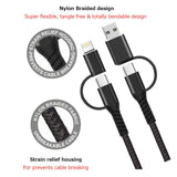 4-in-1 USB-C Cable Fast Charger Power Cord Wire USB - ZDZ48
