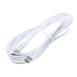 10ft USB-C to Type-C PD Cable Charger Cord - Braided - White - Fonus R21
