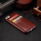Leather Case Luxury Wallet Cover Credit Card ID Slot Stand - Brown - Selna N17