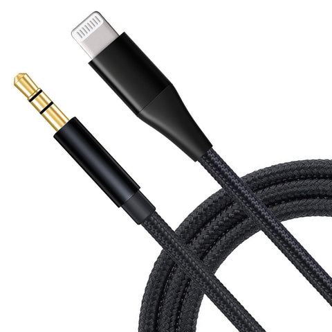 Aux Cable MFI Lightning to 3.5mm Audio Cord Car Stereo Aux-in Speaker Wire Headphone Jack Adapter - ZDA73