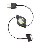 Retractable iphone/ipod USB Cable - Black - Fonus S75