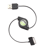 Retractable iphone/ipod USB Cable - Black - Fonus S75