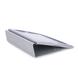 Silver PU Leather Slim Flip Case