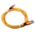 6ft USB Cable Orange Charger Cord Power Wire Braided