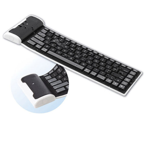 Elastic Keyboard Slim Mini Flexible Folding Roll-Up Wireless Keyboard – uzid