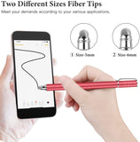 Red Stylus Touch Screen Pen Fiber Tip Aluminum Lightweight - ZDZ57