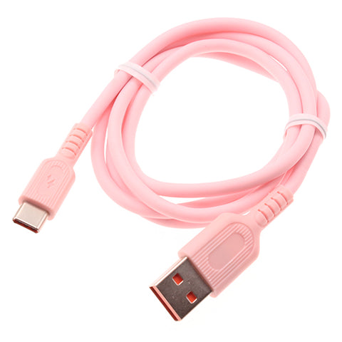 3ft USB-C Cable Pink Charger Cord Power Wire Type-C