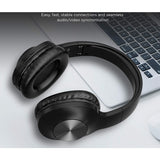 Over the Head Wireless Headphones Folding Headset - Black - L82