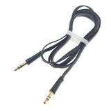3.5mm Audio Cable Aux-in Car Stereo Speaker Cord - Flat - Black - Fonus L72
