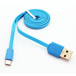 3ft Micro USB Cable Charger Cord - Flat - Blue - Fonus B70