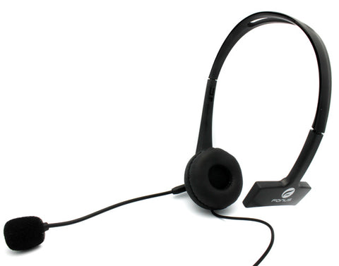 Over the Head Headphone Single Earphone 3.5mm - Boom Microphone - Black - Fonus M03