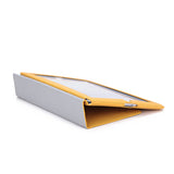 Yellow PU Leather Slim Portfolio Case