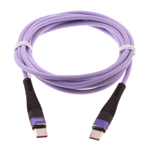 Purple 10ft PD Cable Type-C to USB-C Fast Charger Cord Extra Long Power Wire - ZDA95