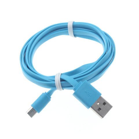 3ft Micro USB Cable Charger Cord - Flat - Blue - Fonus B70