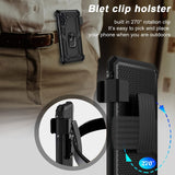 Case Belt Clip Holster Swivel Metal Ring Cover Kickstand Armor - ZDY90