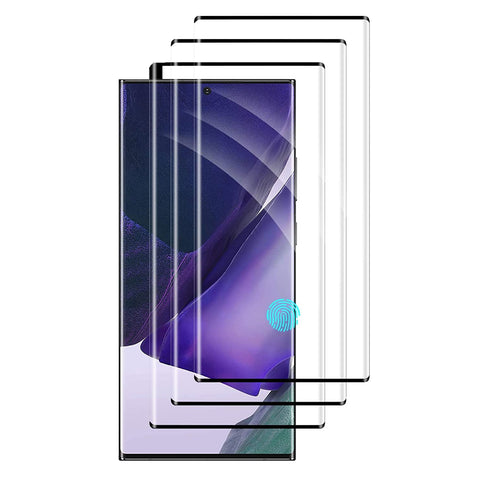 3 Pack Screen Protector Tempered Glass (Fingerprint Unlock) 3D Curved Edge Full Cover HD Clear - ZD3E92