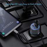36W 2-Port Car PD Charger w 6ft USB-C Cable - M62
