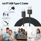 Home Wall Charger 6ft Long USB-C Cable Power Adapter Long Cord AC Plug USB-C - ZDG77