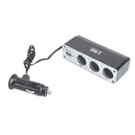 3-Port 12V DC Socket Car Charger Adapter Splitter USB Port - Fonus D83