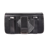Leather Case Belt Clip Swivel Holster Cover - LCASE17 - Black - Fonus M28