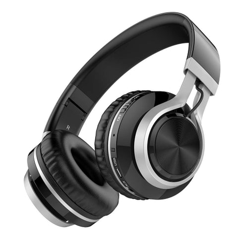 Over the Head Wireless Headphones Folding Headset - Black - L83