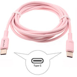 Pink 10ft Long Cable USB-C to Type-C PD Fast Charger Cord Power Wire - ZDA15