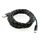 10ft USB-C Cable Charger Cord - Braided - Black - Fonus C85