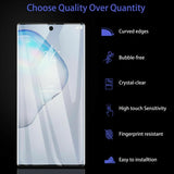 Samsung Galaxy Note 10 Plus - Tempered Glass Screen Protector - 3D Curved - Full Cover - Fingerprint Unlock