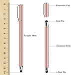 Pink Stylus Touch Screen Pen Fiber Tip Aluminum Lightweight - ZDZ52