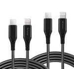 6ft and 10ft Long PD USB-C Cables Fast Charge Power Cord Type-C to iPhone Wire Data Sync High Speed - ZDY52
