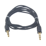 3.5mm Audio Cable Aux-in Car Stereo Speaker Cord - Black - Fonus E65