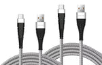 6ft and 10ft Long USB-C Cables Fast Charge TYPE-C Cord Power Wire Data Sync Braided  - ZDY70 1797-1