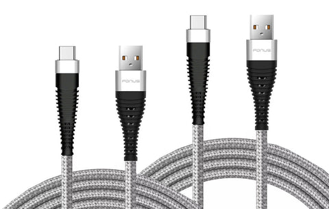 6ft and 10ft Long USB-C Cables Fast Charge TYPE-C Cord Power Wire Data Sync Braided  - ZDY70 1797-1