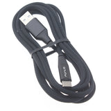10ft USB-C Cable Charger Cord - Cotton Braided - Black - Fonus K98