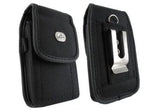 Case Belt Clip Canvas Rugged Holster - Vertical Cover - LCASE44 - Black - J25