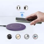 Purple 15W Wireless Charger Fast Charge Charging Pad Slim Quick Charge - ZDY88