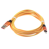 6ft USB Cable Orange Charger Cord Power Wire Braided