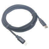 10ft Long USB-C to Lightning Cable Power Cord - TPE - Black - B36