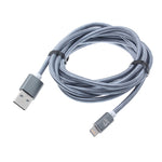 6ft MFI Certified USB to Lightning Cable - Braided - Gray - Pinyi - R24
